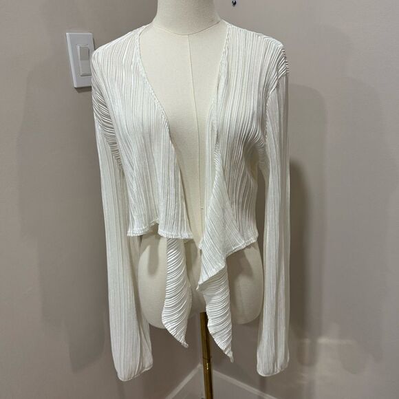 Julia by Love‎ J open front ribbed white cardigan XL - Picture 1 of 5